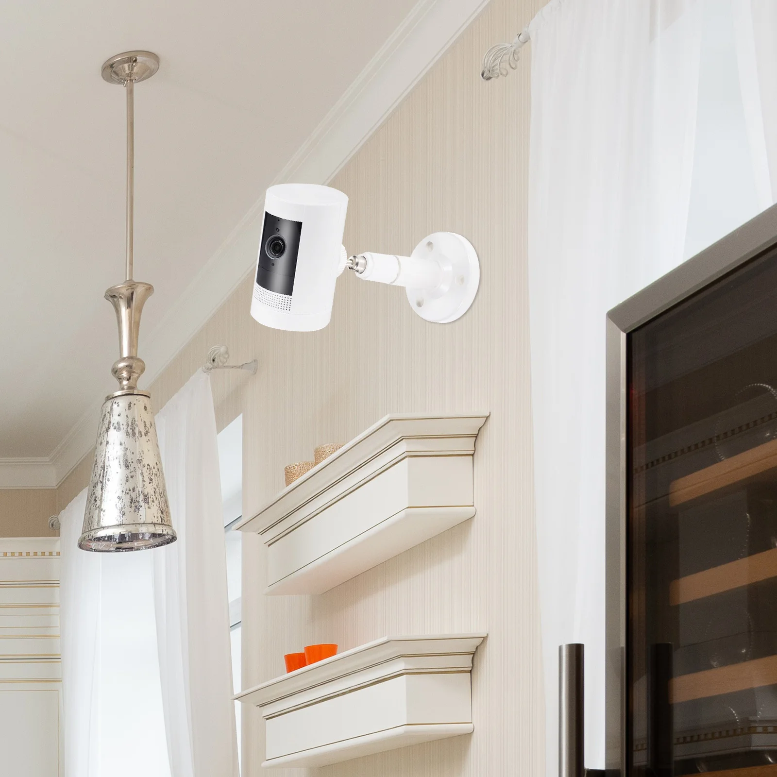 

4Pcs Camera Wall Mount Security Camera Bracket Holder Adjustable Ball Head Joint Rust Resistant for Indoor Outdoor Surveillance