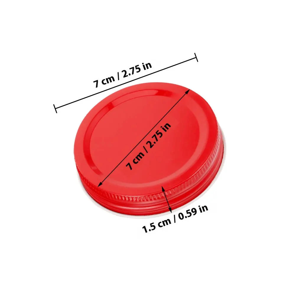 24Pcs Mason Jar Lids Tinplate Leak-Proof Covers Airtight Sealing Replacement Regular Mouth Canning Jars Caps 70Mm