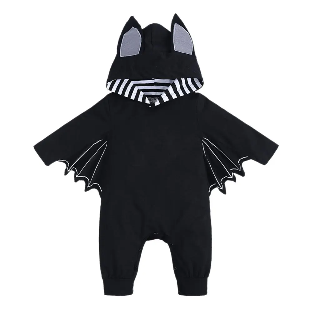 Baywell Autumn My First Halloween Suit Newborn Baby Boy Cosplay Costume Infant Pumpkin Bat Hoodie Bodysuit 0-18 Months