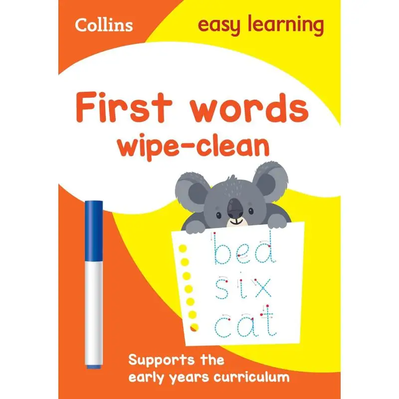 

Collins Легкое обучение для дошкольников, первые слова в возрасте 35, протирание, книга для занятий, Collins Harper Collins, Великобритания, 9780008212933 Книга