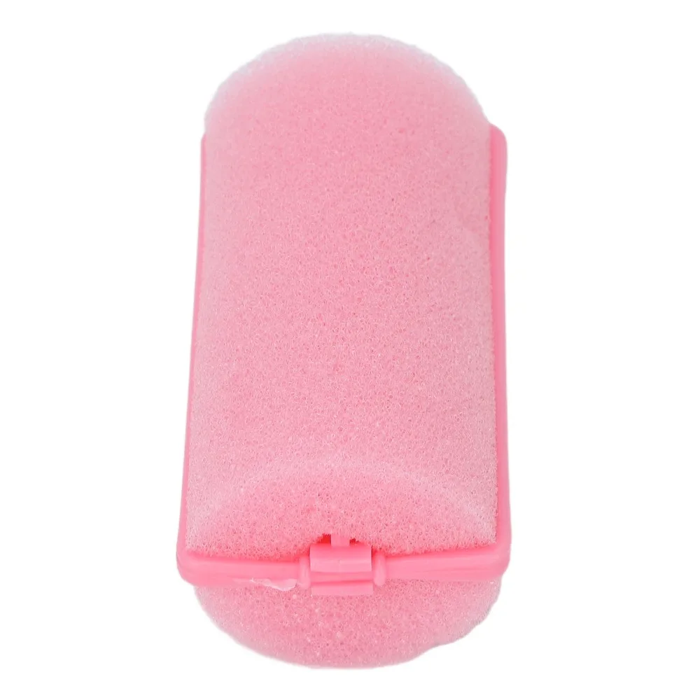 12pcs Styling Tool Soft Foam Sponge Hair Roller Pink Daily Soft Hair Curler Flexible Portable Sponge Hair Curler Home Salon
