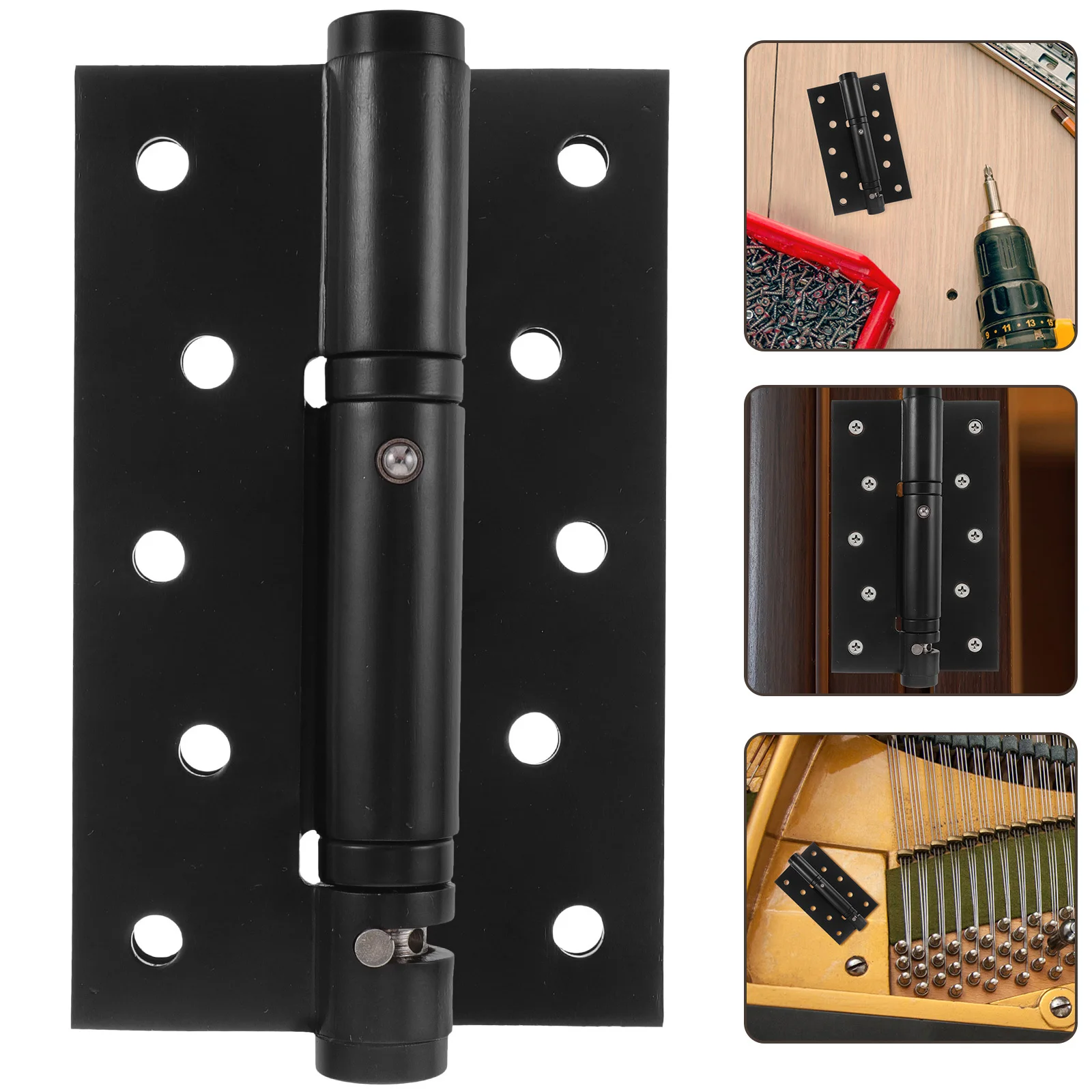 

1pc Automatic Self Closing Spring Hinges Durable Stainless Steel Door Hinges Heavy Duty Silent Smooth Operation For Apartments