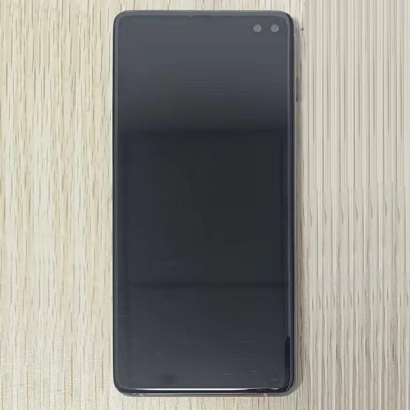 For Samsung Galaxy S10 Plus S10+ SM-G975F Lcd Display Touch Screen Digitizer with Frame Side Button Assembly Replacement
