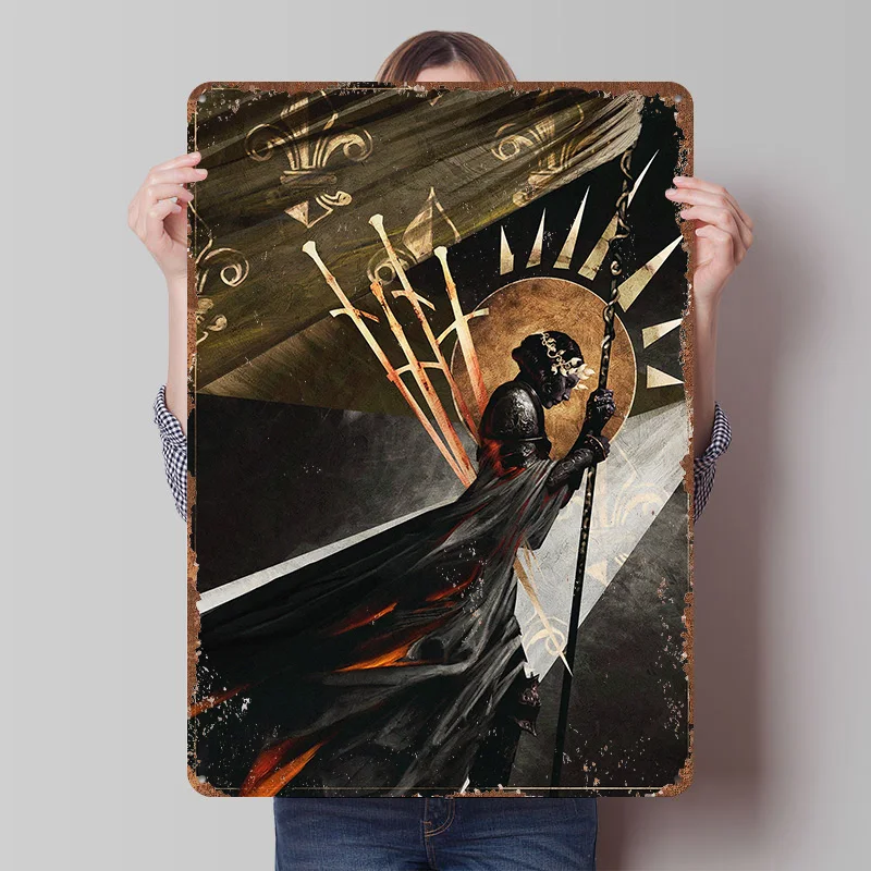 In the Name of the Lily Metal Poster Custom Wall Art Retro Vintage Tinplate Signs for Man Cave Bedroom Decorations House Home