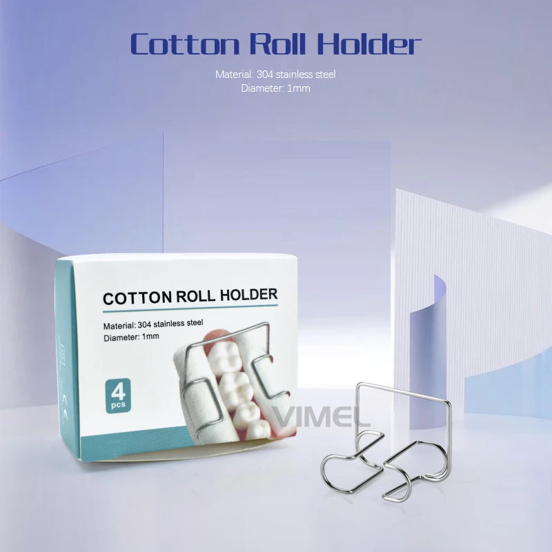 

4pcs/box Dental Cotton Roll holder Clip Stainless Steel Dental Lab Supplies Clinic ortholsolator Tool