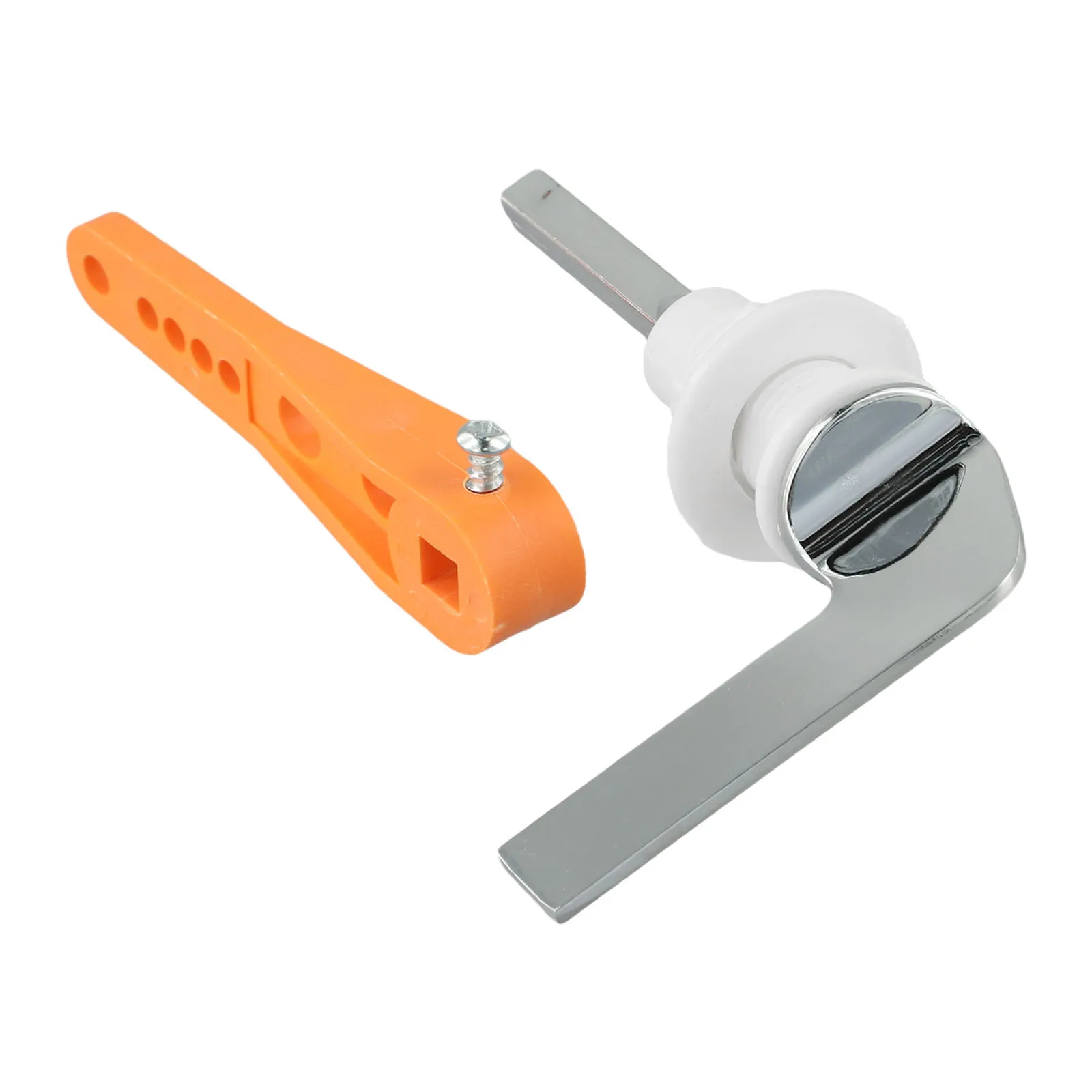 Easy Grip Lever Zinc Alloy Flush Handle Toilet Upgrade Bathroom Improvement Versatile Compatibility Robust Construction
