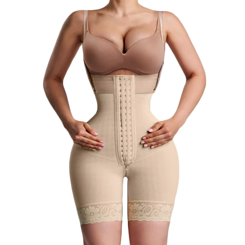 

Fajas Colombian Girdle Waist Trainer Double Compression BBL Shorts Tummy Control Sheath Slimming Flat Stomach Modeling Belt