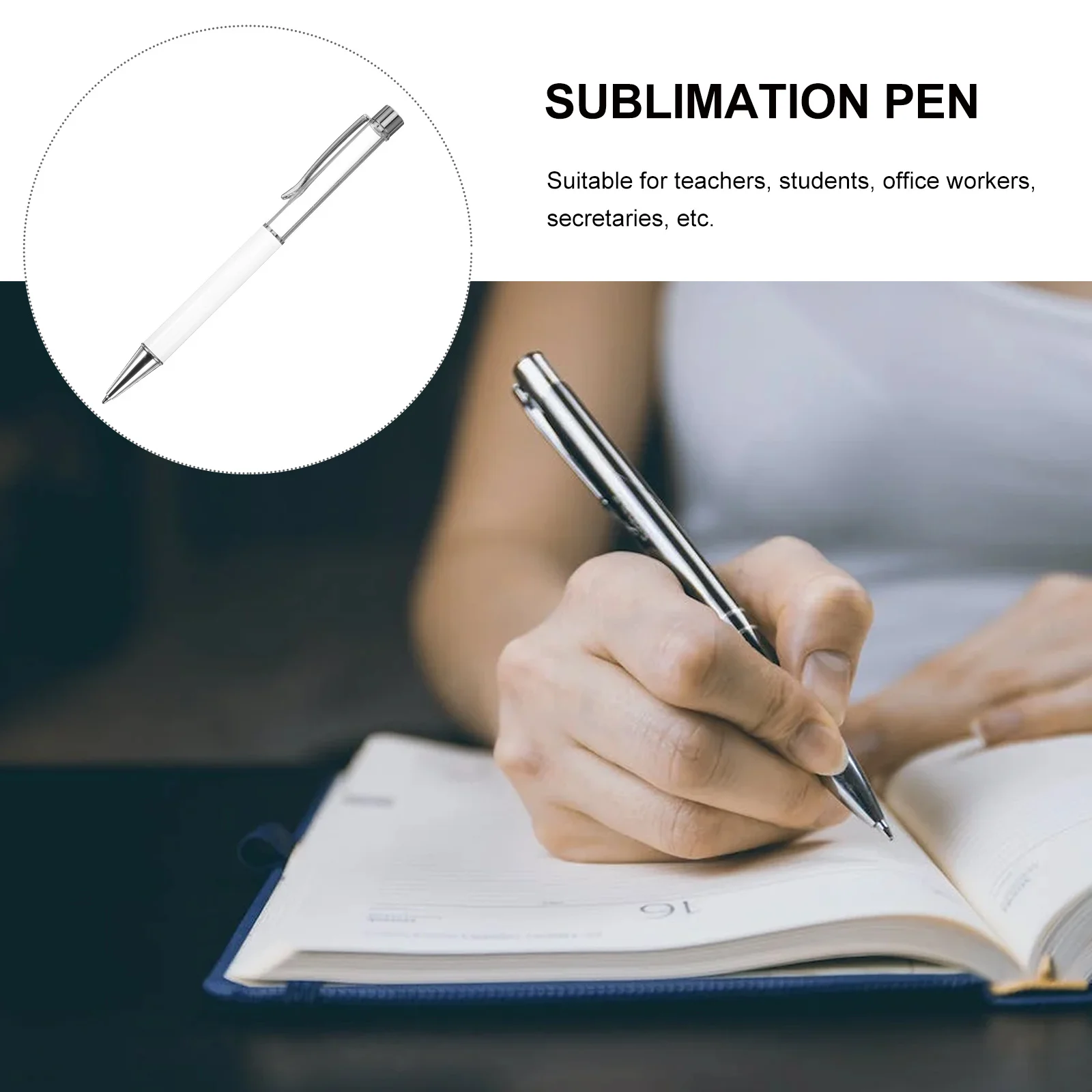 

Customizable Sublimation Ballpoint Pen Blank Surface for Thermal Printing Name Tags Office School Staff Gift Idea