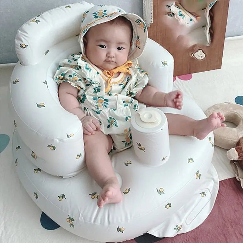 Asiento inflable multifuncional de PVC para bebé, sofá de baño inflable para aprender a comer, silla de cena, taburete de baño de estilo coreano