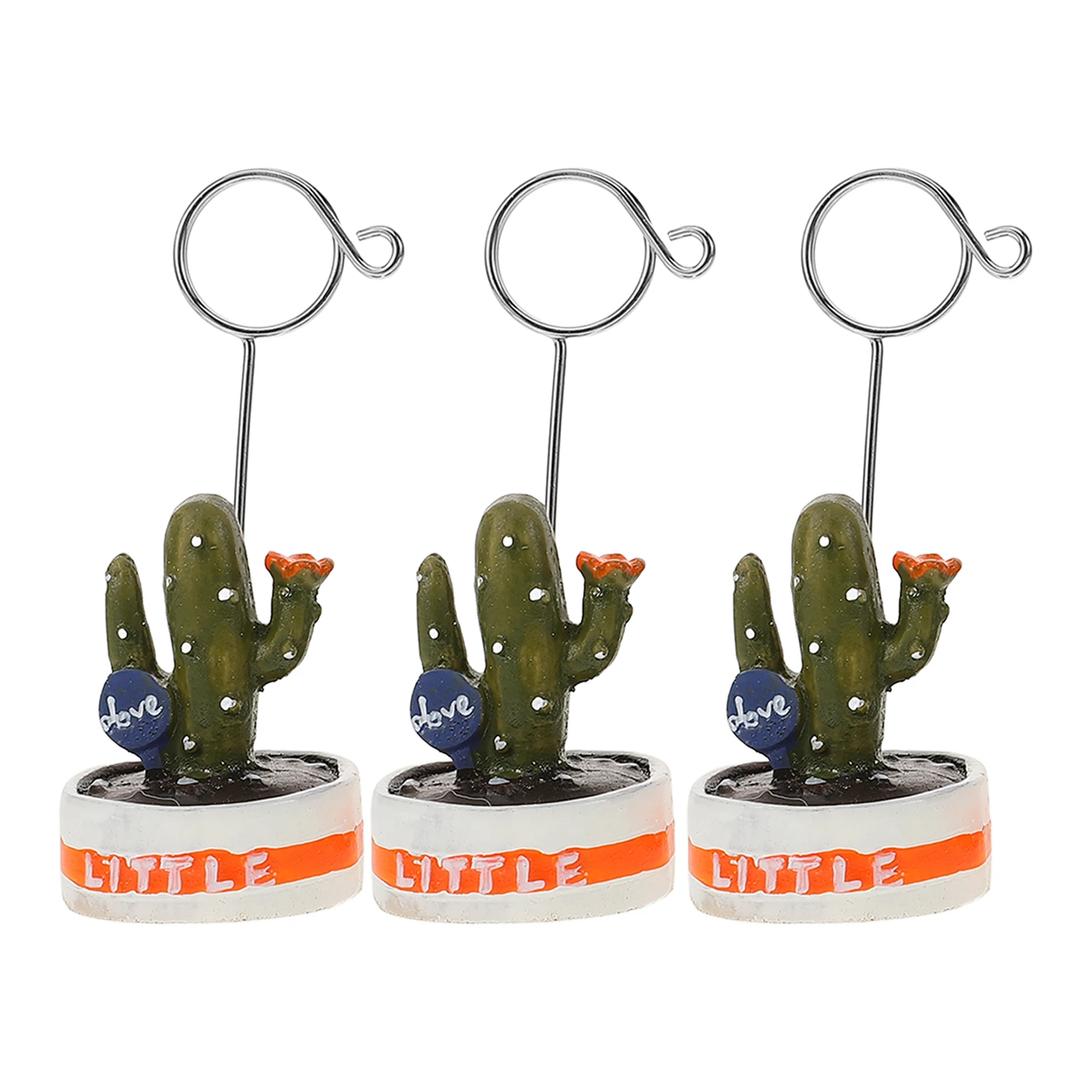 

Mini Cactus Bonsai Succulent Cute Memo Holder Stand Decoration Succulents Business Card