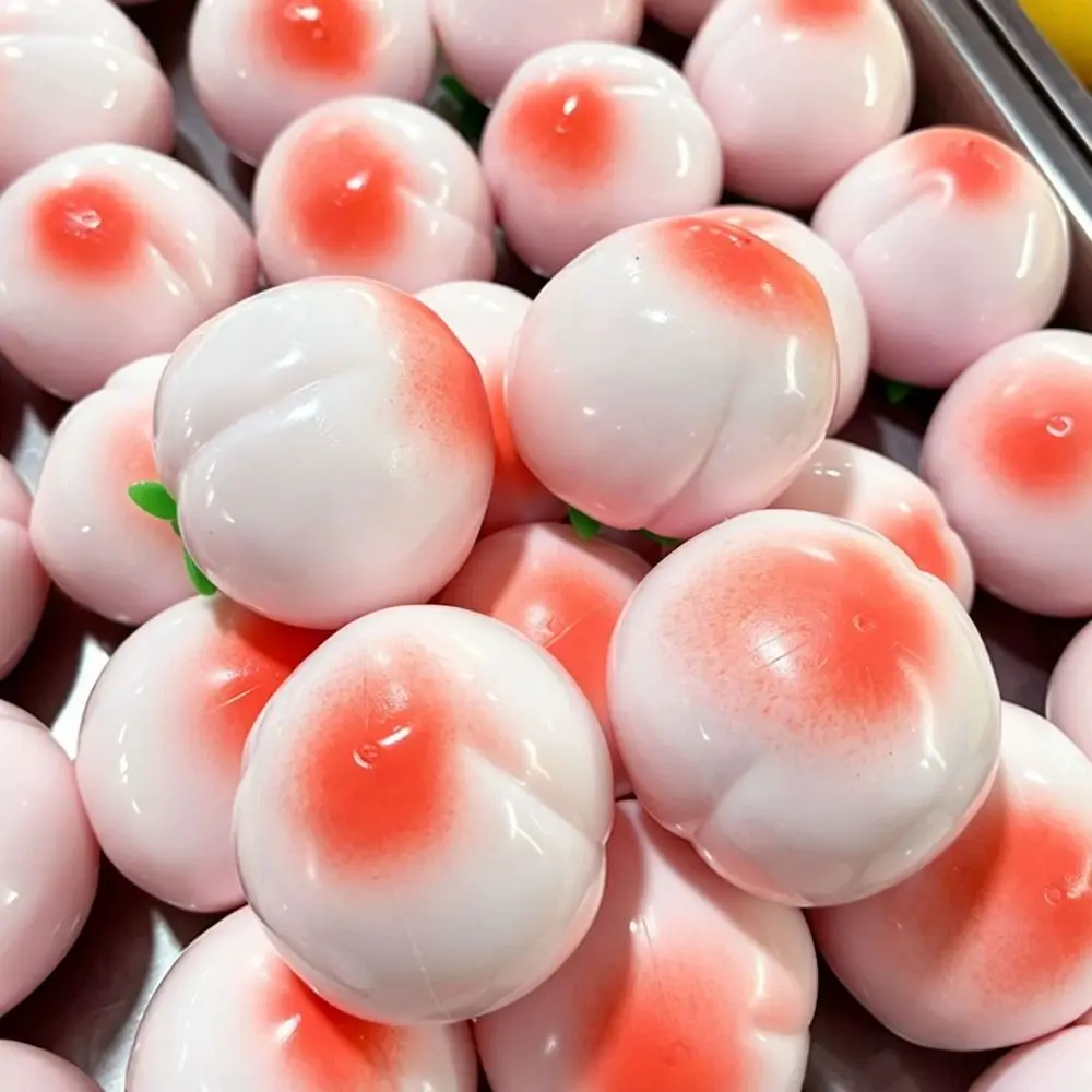 Crunchy Peach Squeeze Moldable Sound Effects Crackling Peach Squishy Anxiety Relief Hand Relax TPR Fidget for Adults