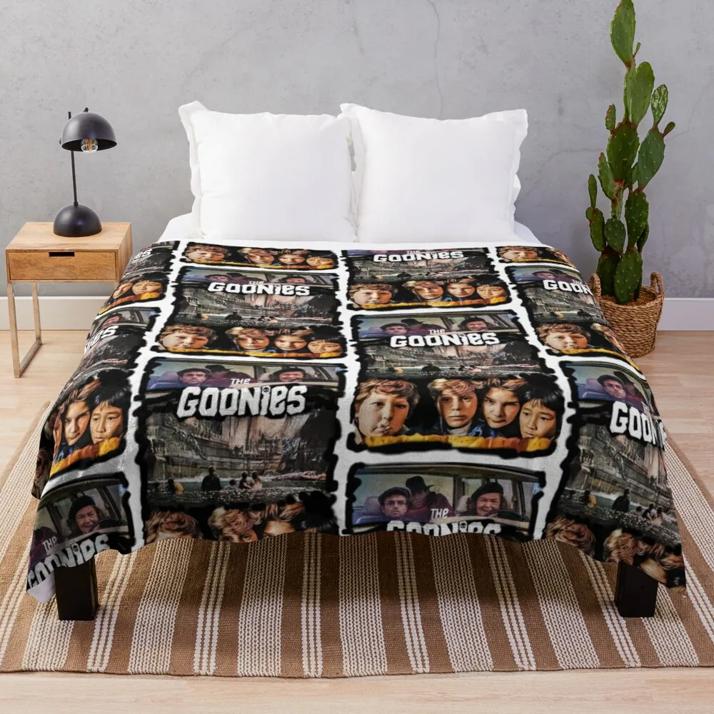 the goonies print art Throw Blanket Soft Bed Blankets Kawaii Blanket