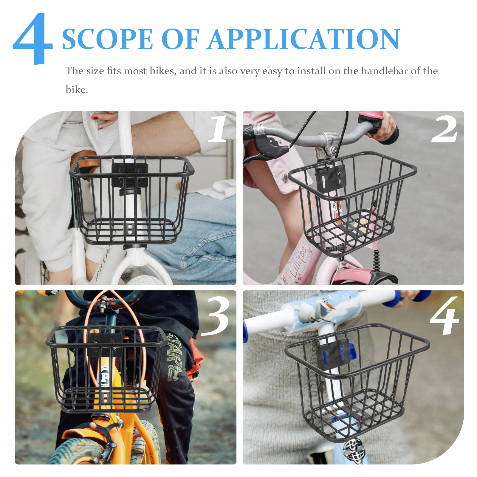 Electric Scooter Children's Car Front Basket Bike Kid Part Rack Iron Baskets for Shelves