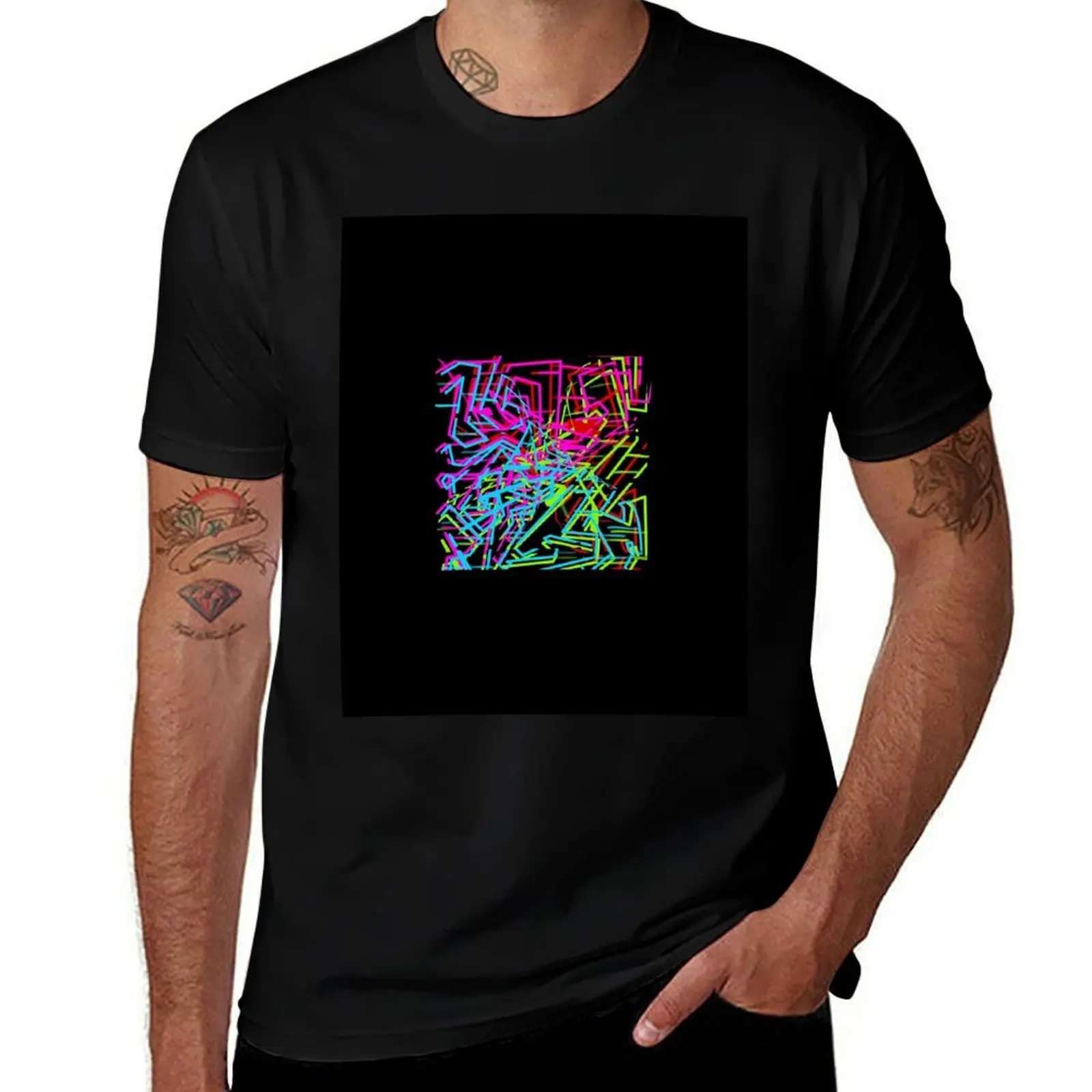 Colorful Abstract Design T-Shirt custom t shirt shirts graphic Short sleeve tee men