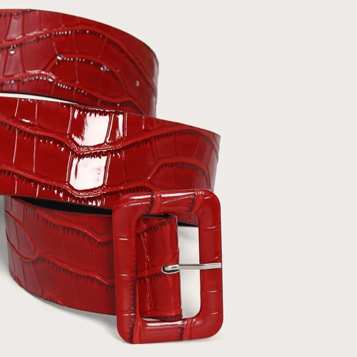 أحزمة إكسسوارات بوهو شيك مغسولة بالحجر الأحمر مشد خصر عريض لفساتين وسراويل نسائية حزام أنيق مرن #2