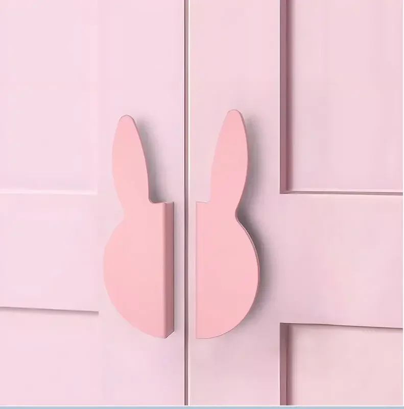 Love Rabbit Cartoon Children's Room Handle Color Matching Cabinet Door Handle Kitchen Cabinet Shoe Cabinet Wardrobe Door Handle