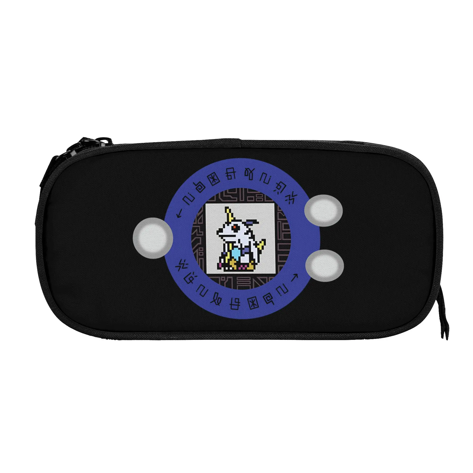 

Digivice Matt Blue Digital Monster Digimon Pencil Case Creative Pen Bag Student Large Storage Students School Gift Pencil Box