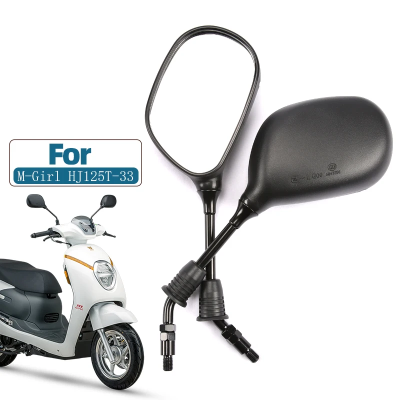 

10mm 3C Certification Motorcycle Rearview Mirrors For Yamaha Scooter M-Girl HJ125T-33 Rear View Mirrors Back Side