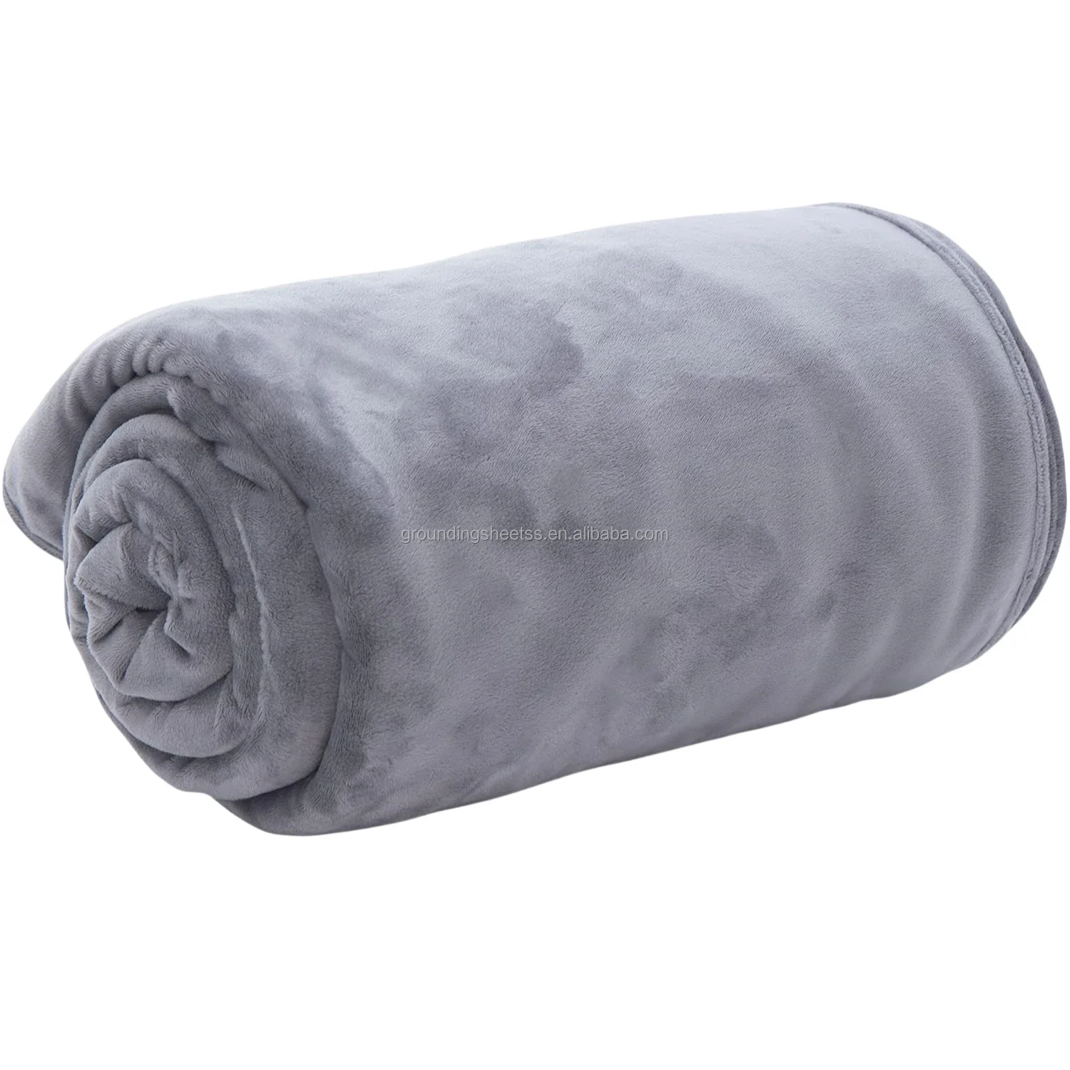 Flannel grounding blanket, made of silver cotton material used for Earthing