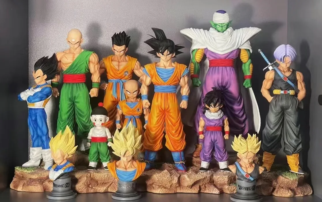 9pcs Dragon Ball Z Infinite Z Warrior Set Gk Figures Goku Gohan Vegeta Piccolo Torankusu Trendy Toy Model Statue Decor Gifts