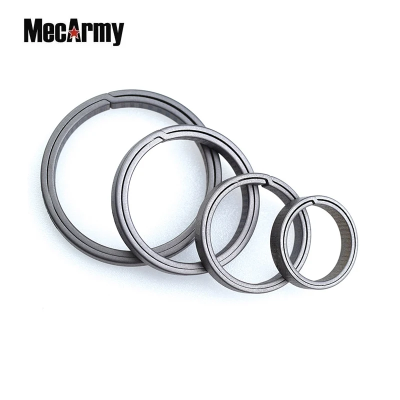 MecArmy CH1 CH12 EDC Keyring , Set of four different sizes TC4 Titanium Key Ring Use with Keys and other EDC gear