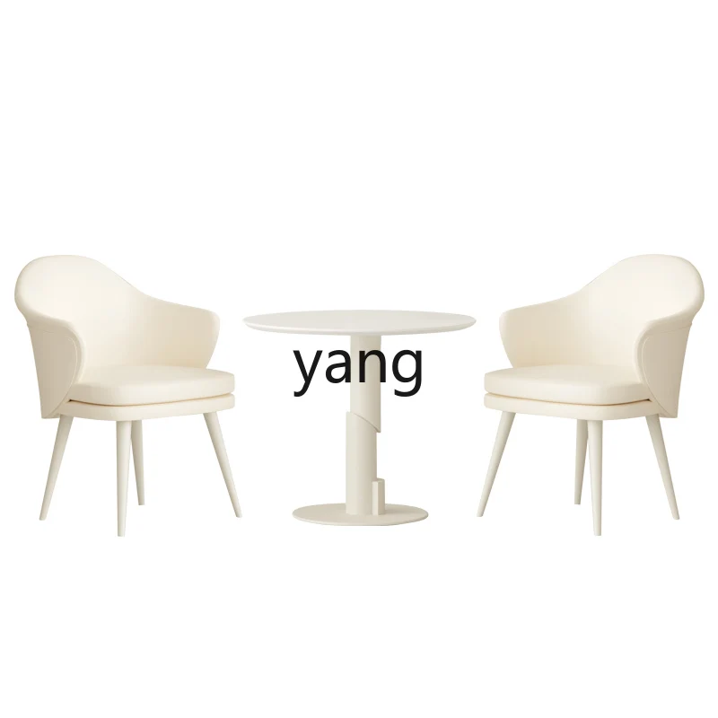 LTT Cream Style Reception and Negotiation Table and Chair Group Hemei Exhibition Hall Negotiation One Table and Four Chairs