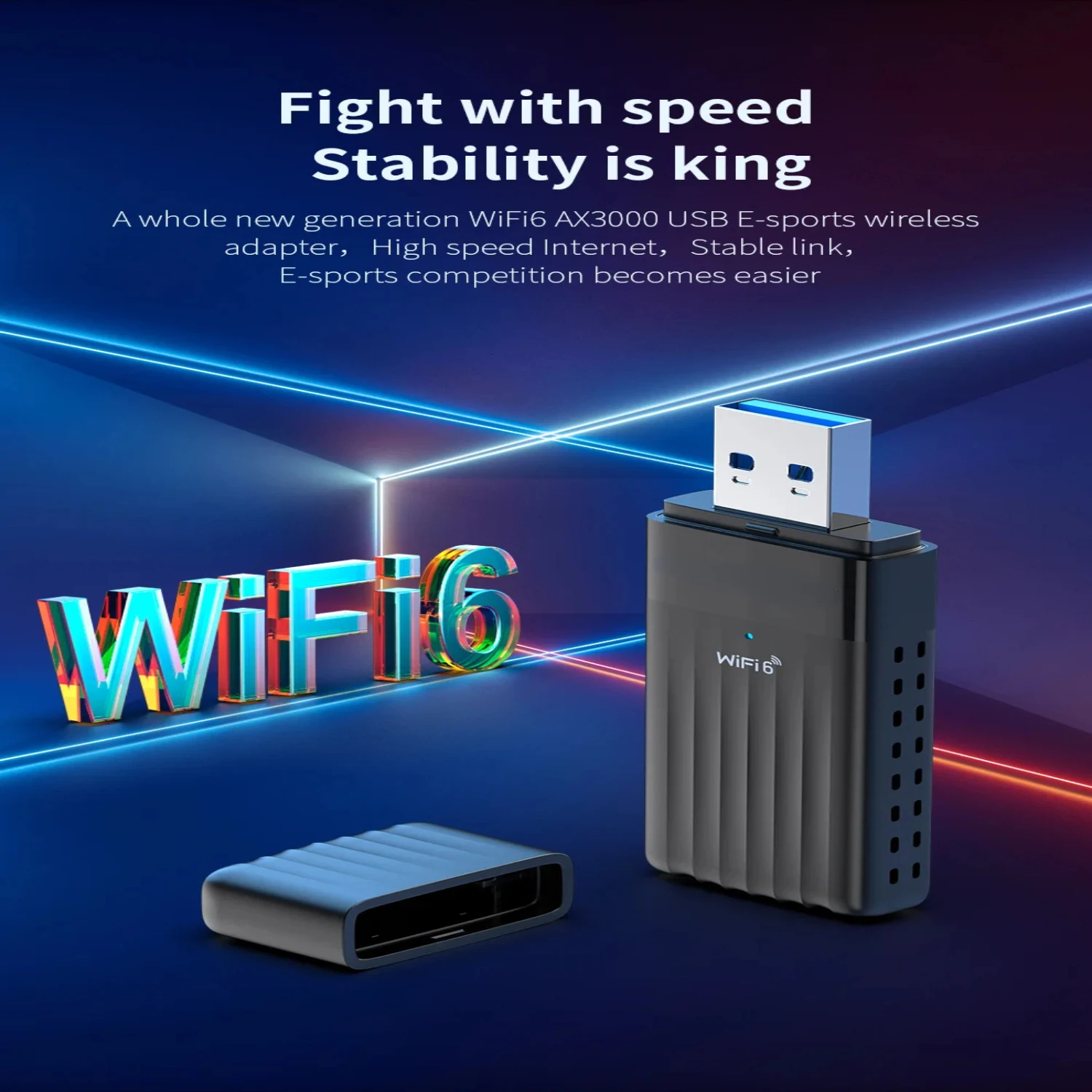 Wifi6 Usb Wifi Adapter 5 Ghz 8832CU Dual Band Network Card USB3.0 3000Mbps WPA3 Driver Free Win10/11 Desktops Pc Wifi Antenna