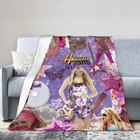 हन्ना मोंटाना माइली स्टीवर्ट कंबल मज़ेदार टीवी फलालैन थ्रो कंबल बिस्तर सोफा रजाई नरम गर्म बेडस्प्रेड सांस लेने योग्य 8 best sales सर्दियों का कंबल - №2