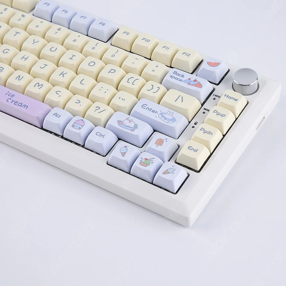 Imagem -02 - Mein Mein Ice Xda Keycaps Pbt Dye Theme Keycap Personalizado para Teclado Mecânico mx Switch Gmk 68 84 89 98 104 Layout 132 Teclas