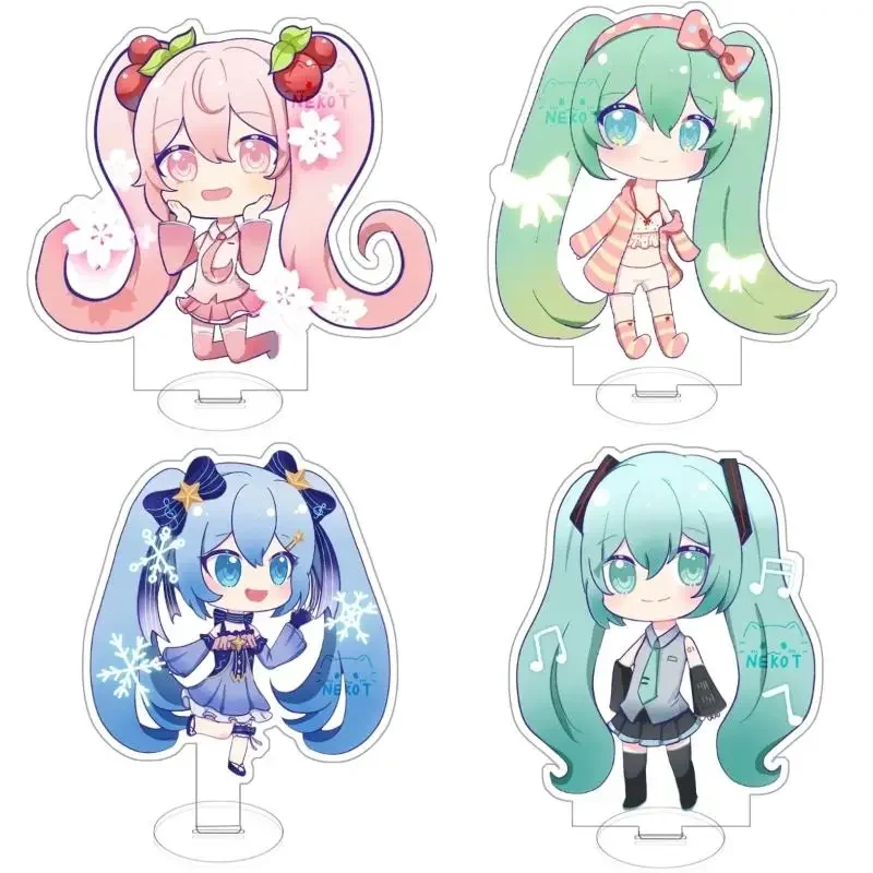 

10cm Hatsune Miku Acrylic Stand Anime Peripheral Cute Cartoon Desktop Ornaments Japanese Kawaii Birthday Gifts for Friends Goods