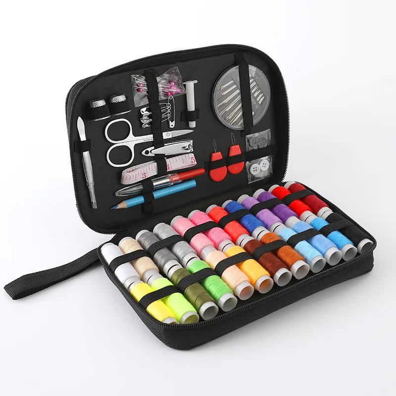 Nähset, komplettes Set mit Fäden, Nadeln, Scheren, Maßband, Knöpfen und mehr für Heimwerker-Handwerksprojekte, Zuhause und Reisen