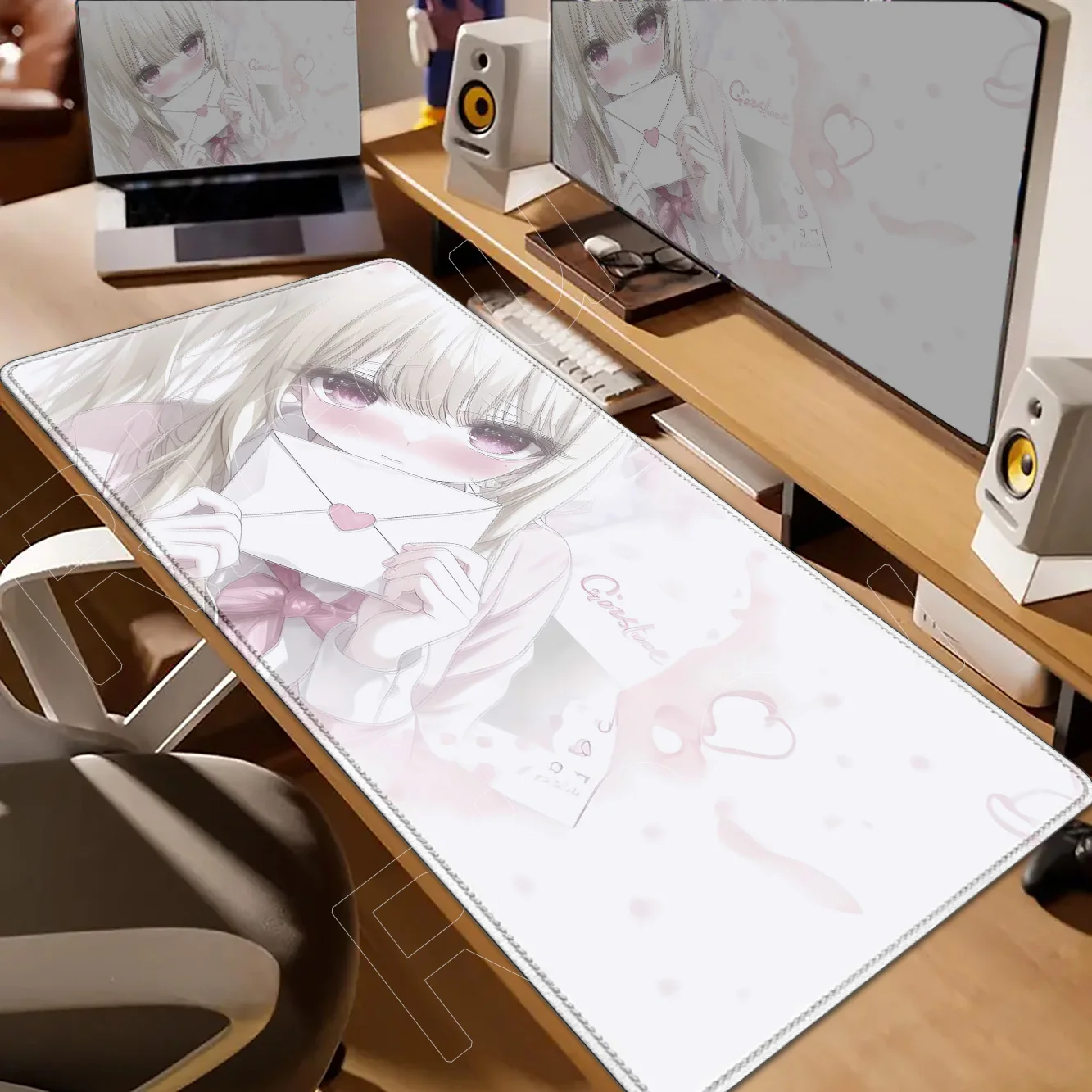 HD Print Anime Angel Girl Cute Mouse Pad XXL Laptop Gaming Cabinet Keyboard Rug Computer Kawaii Desk Mat Non-slip Large Mousepad