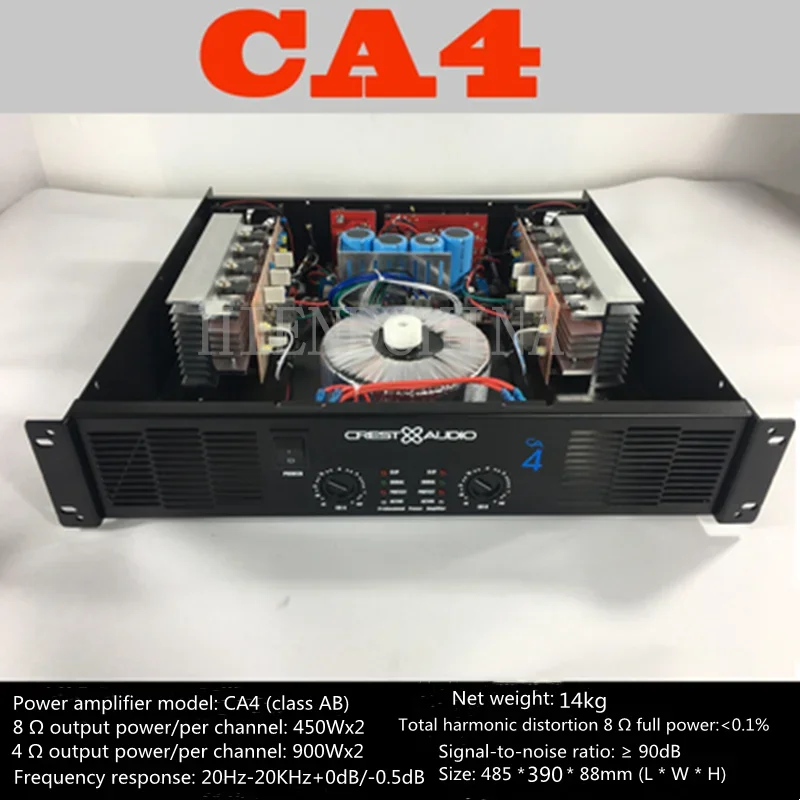 

CA4 Professional Power Amplifier Pure Power Amp 2 Channels (2U) KTV/Stage/Home Entertainment KTV 8Ohm 450W*2 4Ohm 900W*2