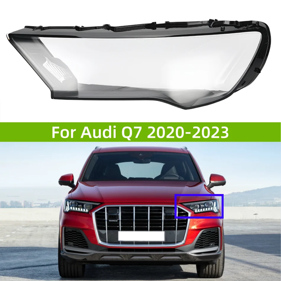 

Для Audi Q7 2020 2021 2022 2023 автомобильные аксессуары фары стеклянный абажур фары стеклянный корпус линзы крышка лампы линзы