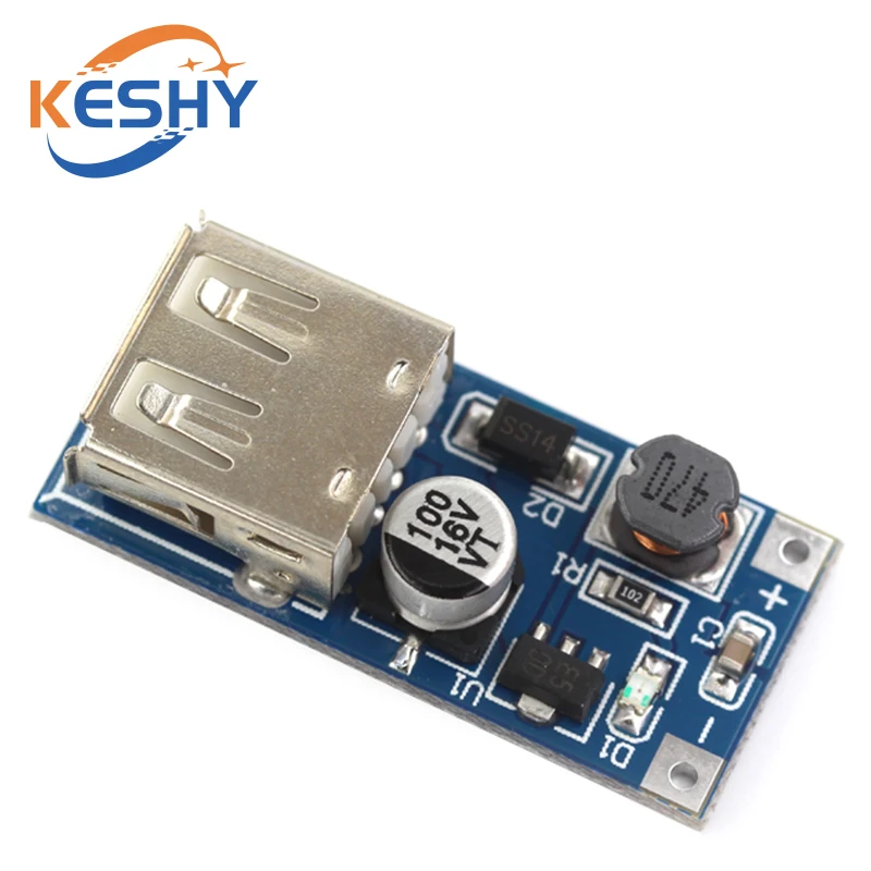 DC-DC 0.9V-5V to 5V 600MA Power Bank Charger Step Up Boost Converter Supply Voltage Module USB Output Charging Circuit Board