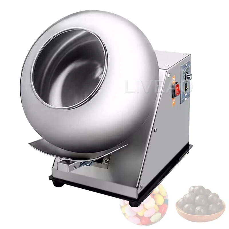 Automatic Electric Commercial Chocolate Panning Enrobing Machine Multifunctional Peanut Candy Sugar Coating Spraying Machines