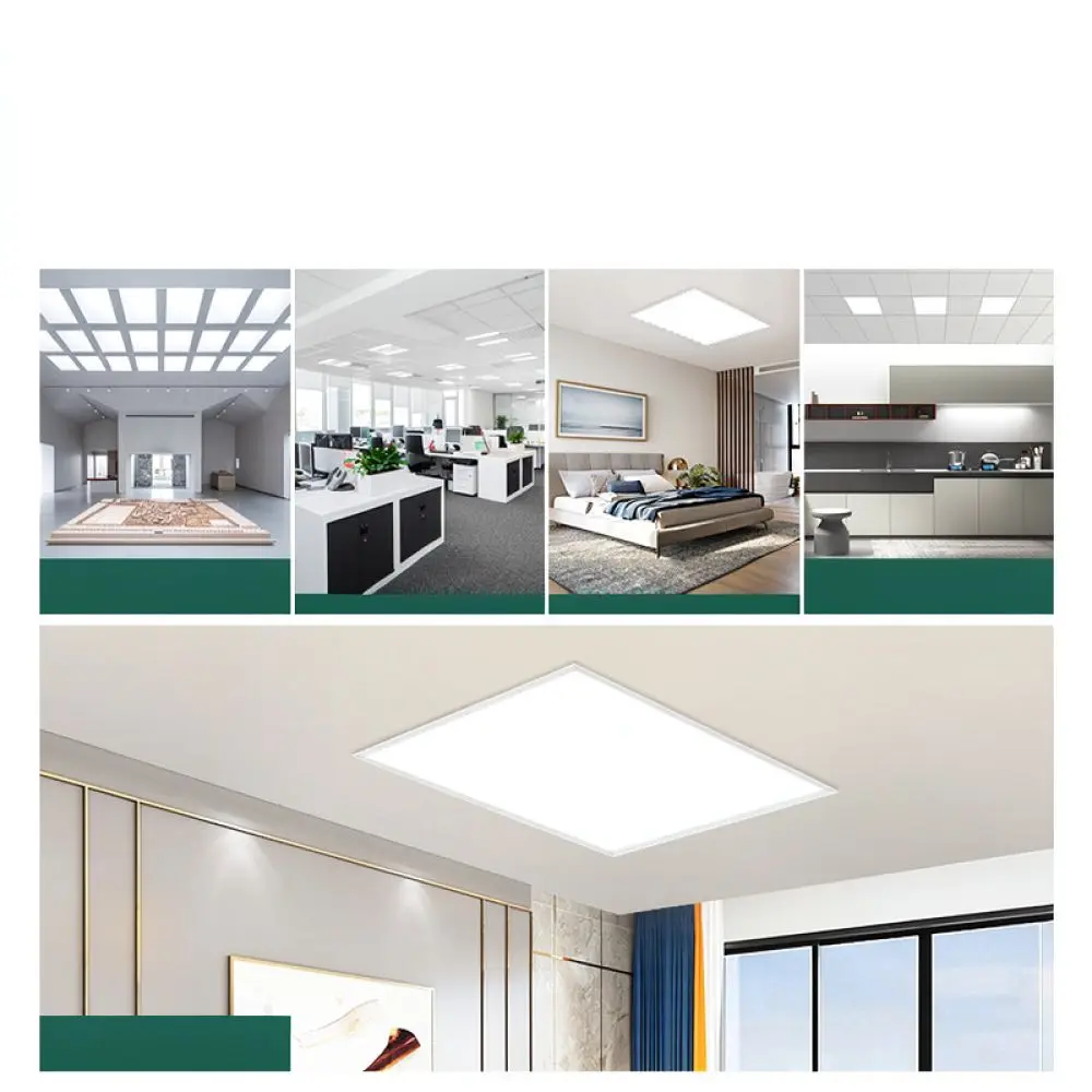 Durable LED Panel Lamp For Integrated Ceiling Office Kitchen Bathroom Ultra Slim Aluminum Flush Mount Lighting Kit