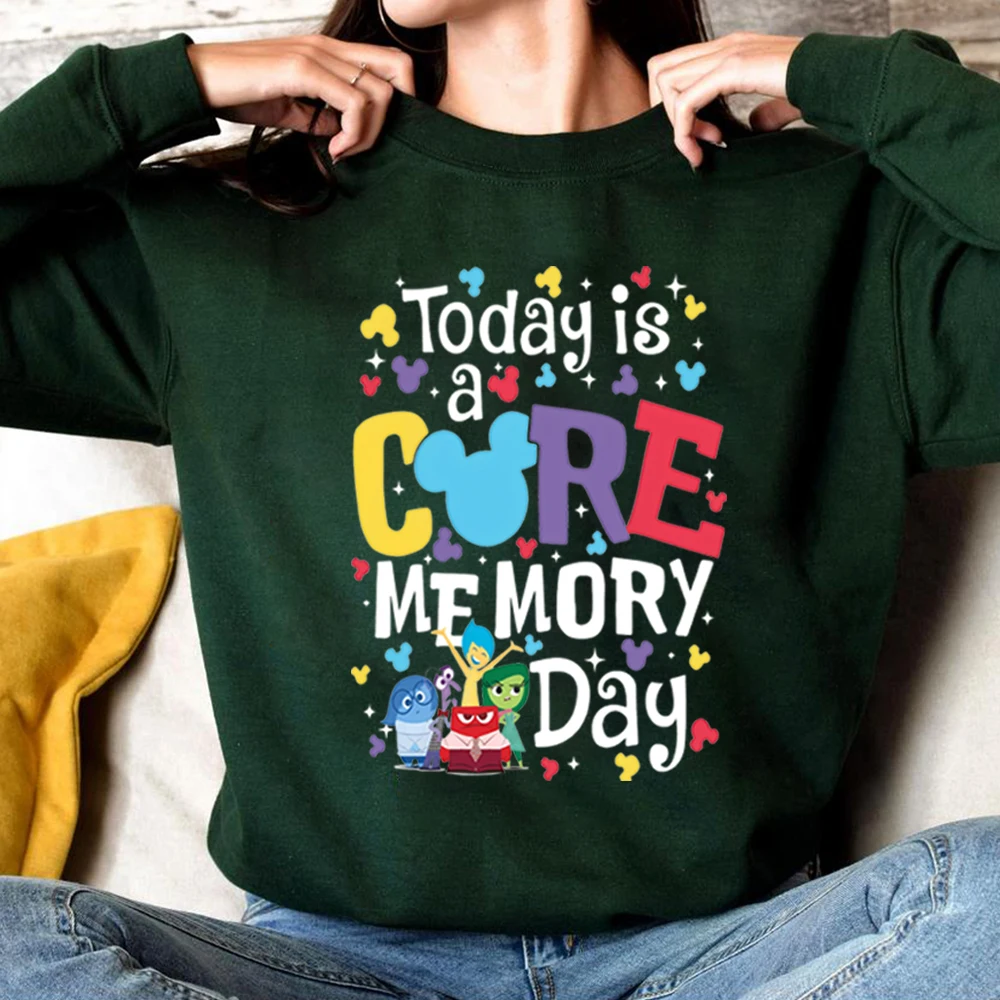 Today Is A Core Memory Day Sweatshirt Inside Out  Anxiety Mental Health Hoodie Halloween Party Ecopt Magic Kingdom Sweatshirts