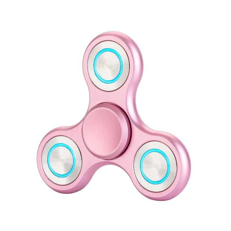 New Luminous Metal Fidget Spinner Aluminum alloy Triangle Hand Spinner Rotating Decompression Toys for Adult EDC Desk Fidget Toy