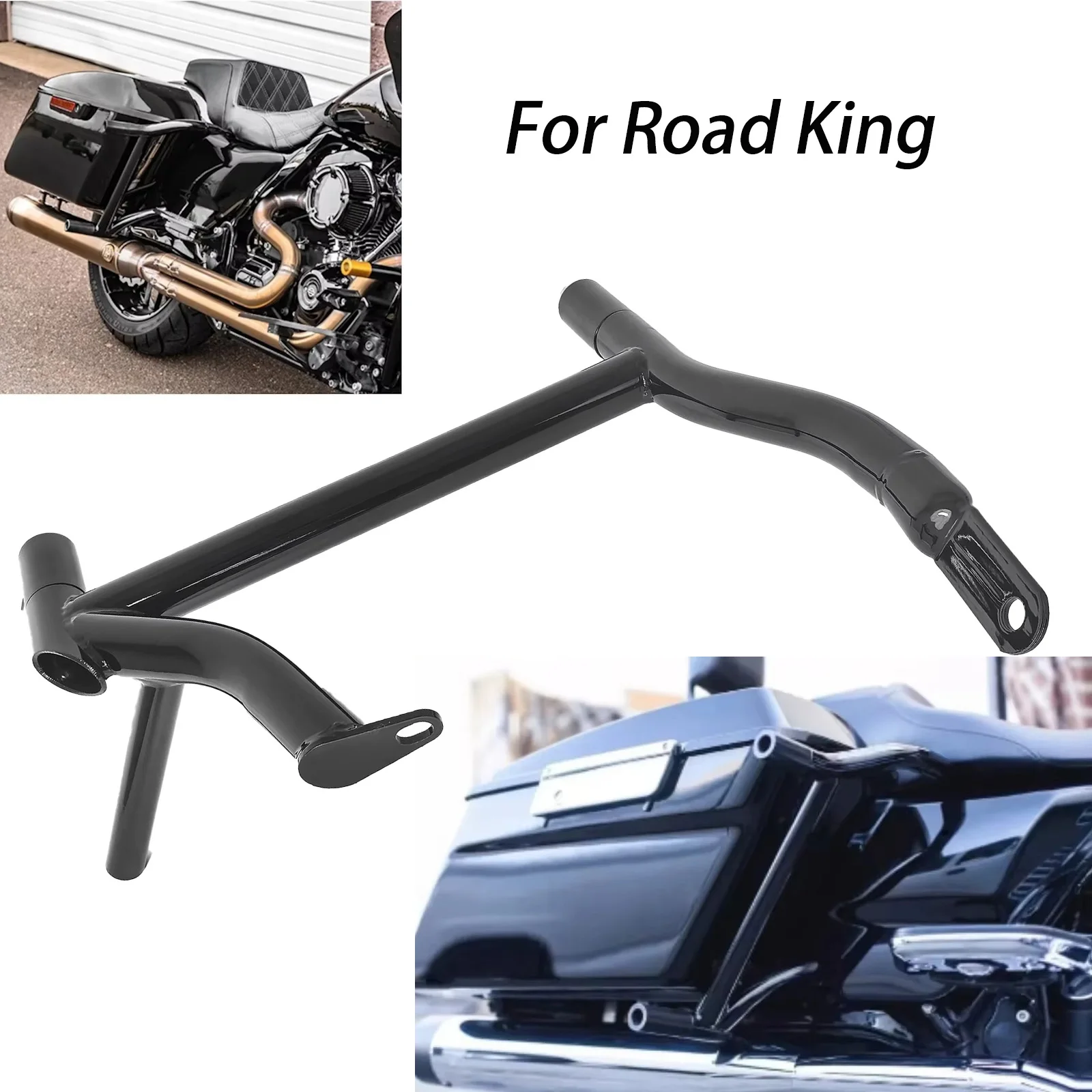 

Motorcycle Highway Bumper Protect Saddlebag Guard Rails For Harley Road King Street Glide Ultra Electra CVO FLHT FLHX 1997-2025