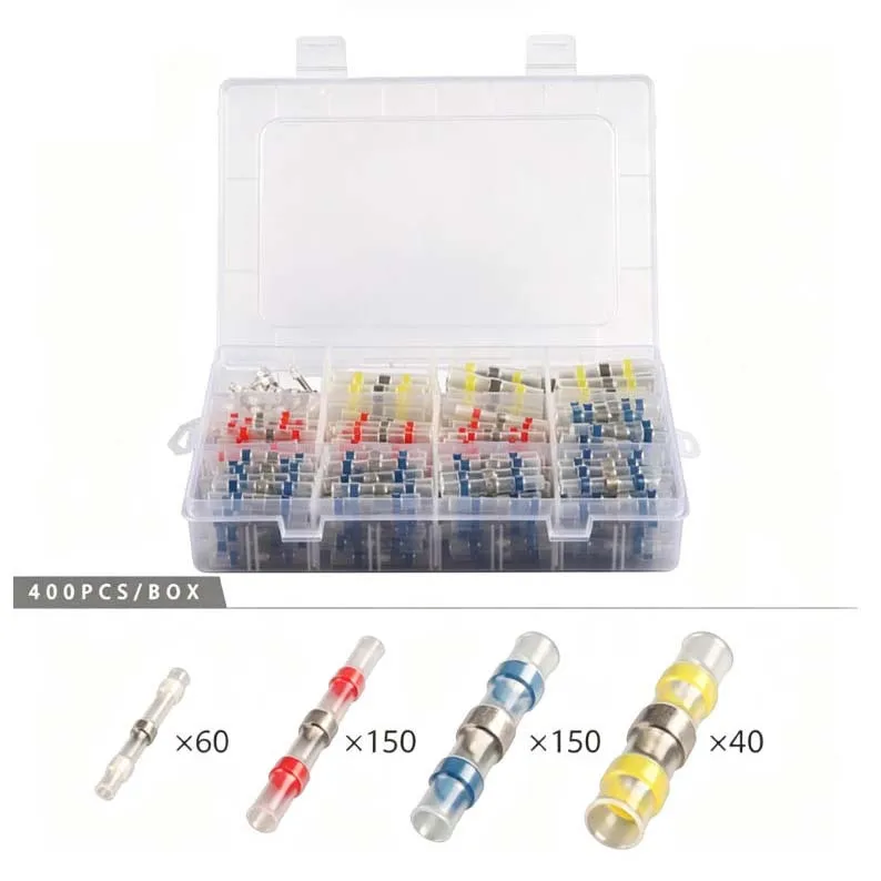 For Quick Wire Splices Solder Seal Connectors IP67 Waterproof Seal Built-in Hot Bonding Agent Flame Retardant Insulation