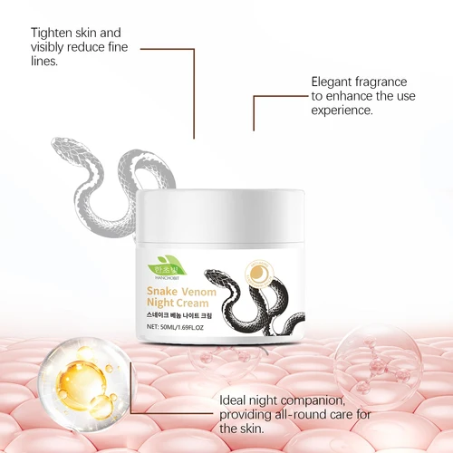 Imagen 2 del producto Crema de noche con veneno de serpiente: cuidado facial diario para una nutrición profunda, refinar la textura de la piel y entre una cutis suave