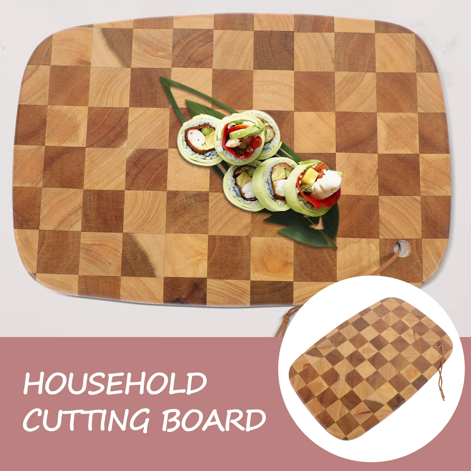 

Checkerboard Cutting Wooden Kitchen Small Stitching Smooth MultiUse Cutting Boards For Kitchen Vegetable Meat