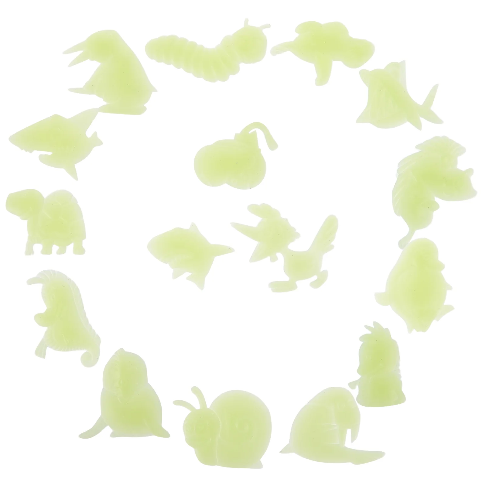 

16 Pcs Glow Dark Wall Stickers Luminous Sea Animals Turtle Decor Removable Kids Bedroom Fluorescent Stickers