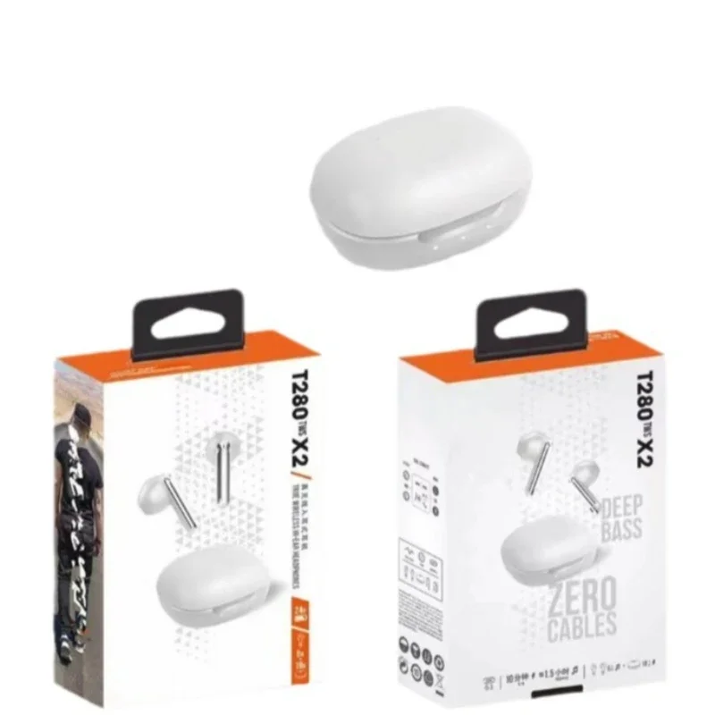 

Новые высокотемпературные басовые TWS настоящие беспроводные Bluetooth-наушники T280 X2, спортивные мини-наушники-вкладыши