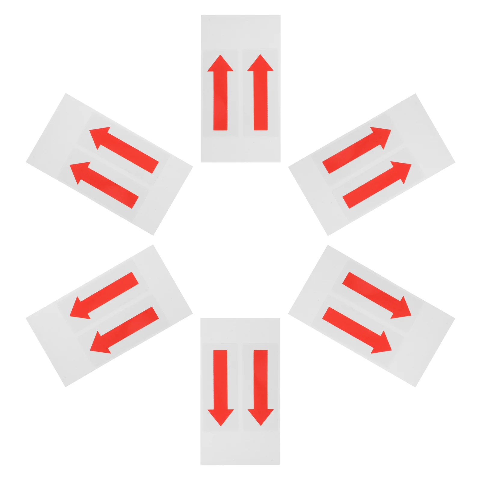 

6Pcs Direction Arrow Stickers Easy Stick Strong Adhesion Long Lasting Durable Warning Caution Decals Arrow Caution Stickers