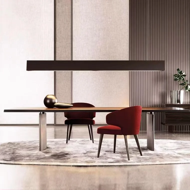 Solid Wood Desk Household Small Rectangular Table Modern Simple Meeting Bar Table And Chair Combination