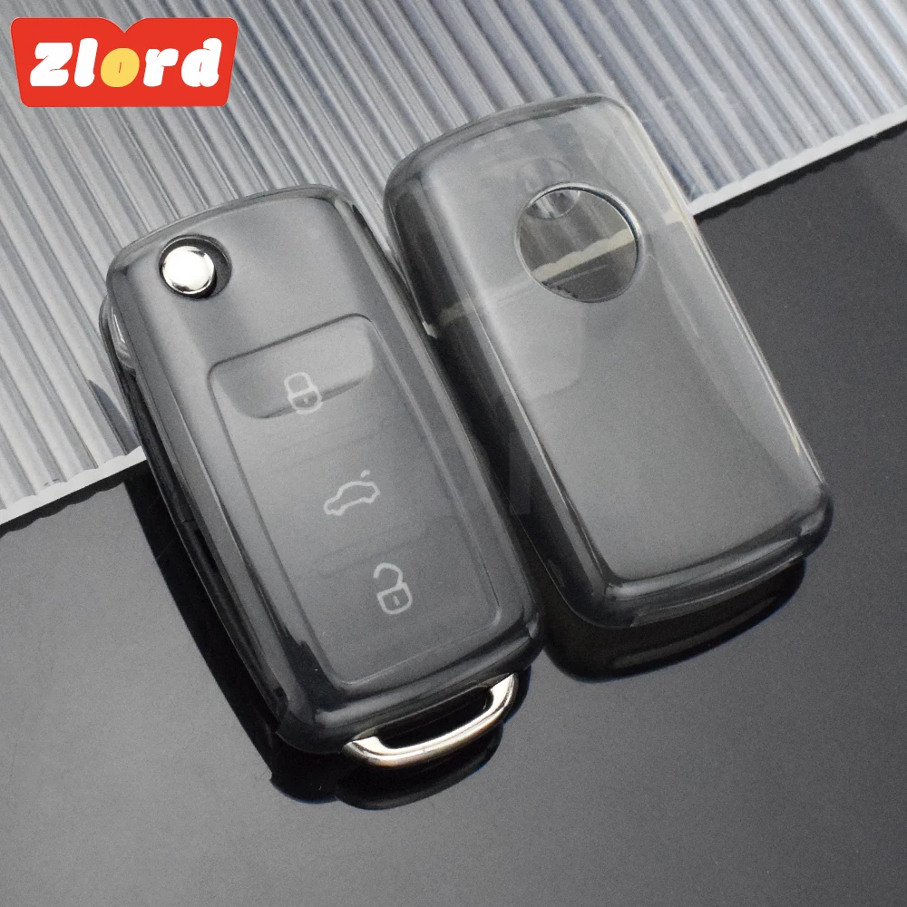 For Volkswagen VW Polo Golf Passat Tiguan Beetle Caddy T5 Up Eos Skoda Octavia Seat Leon Altea Car Remote Key Case Cover