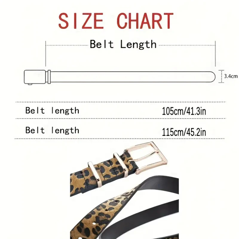 حزام الإناث Cummerbund النساء حزام شعر الخيل مع نمط الفهد ارتفع الذهب مشبك معدني المبيعات الساخنة حزام Pu اكسسوارات للنساء #6