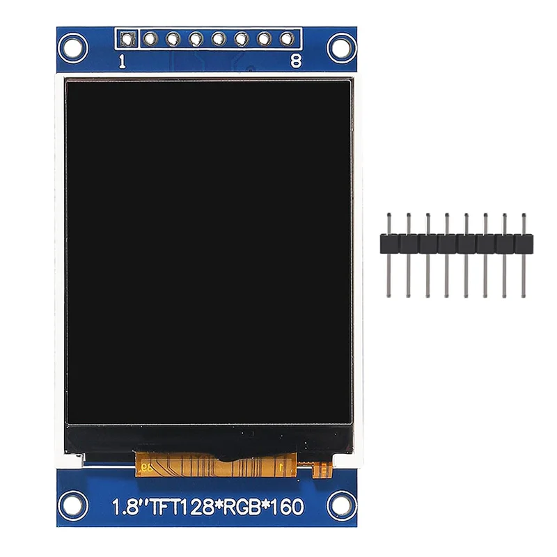 Aokin 1.8 inch Full Color 128x160 SPI Full Color TFT LCD Display Module ST7735S 3.3V Replace OLED Power Supply for Arduino